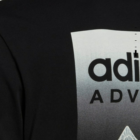 adidas Originals Adventure Mountain Back Men's T-shirt Black White - Picture 5 of 9
